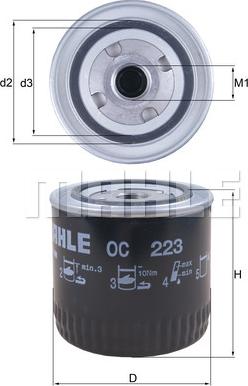 KNECHT OC 223 - Öljynsuodatin parts5.com