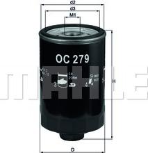 KNECHT OC 279 - Маслен филтър parts5.com