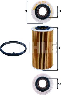 KNECHT OX 379D - Oil Filter parts5.com