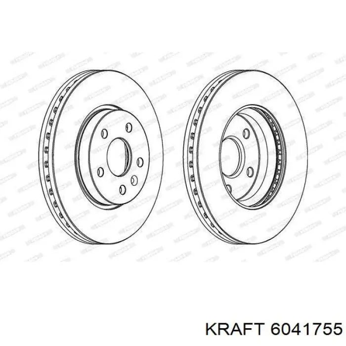 KRAFT AUTOMOTIVE 6041755 - Disco de freno parts5.com