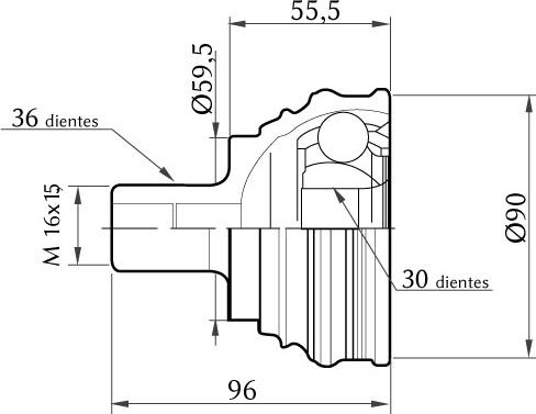 KSH EUROPE 1860.0068002 - Sada kĺbov hnacieho hriadeľa parts5.com