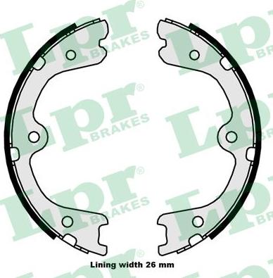 LPR 09880 - Brake Shoe Set, parking brake parts5.com