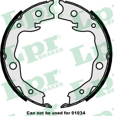 LPR 09870 - Brake Shoe Set, parking brake parts5.com