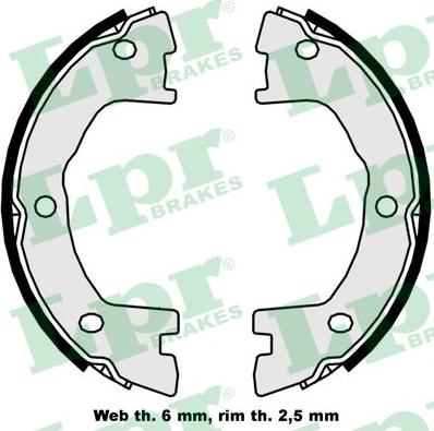 LPR 09250 - Set saboti frana, frana de mana parts5.com