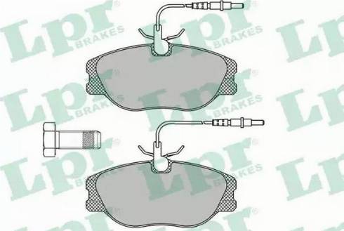 LPR 05P498 - Komplet zavornih oblog, ploscne (kolutne) zavore parts5.com