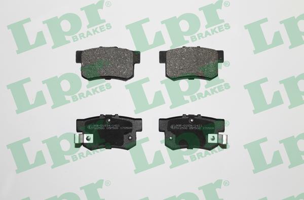 LPR 05P508 - Zestaw klocków hamulcowych, hamulce tarczowe parts5.com