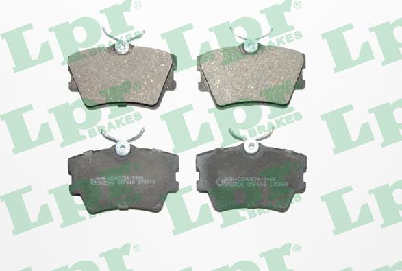 LPR 05P616 - Brake Pad Set, disc brake parts5.com