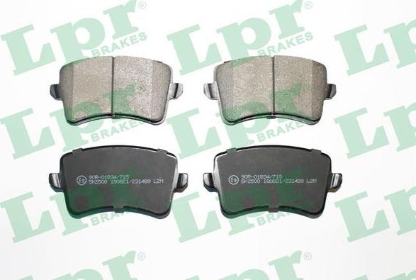 LPR 05P1489 - Brake Pad Set, disc brake parts5.com