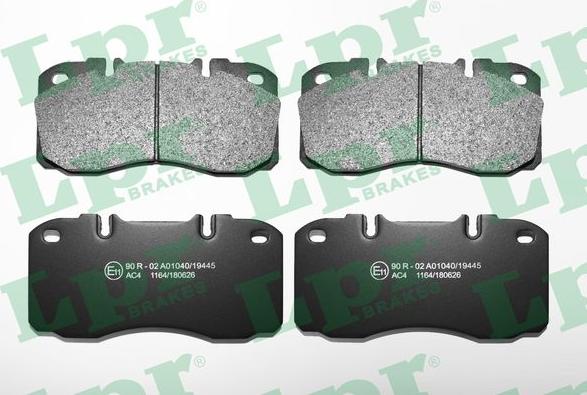 LPR 05P1164 - Brake Pad Set, disc brake parts5.com