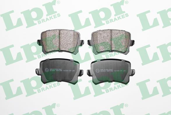 LPR 05P1390 - Sada brzdových destiček, kotoučová brzda parts5.com