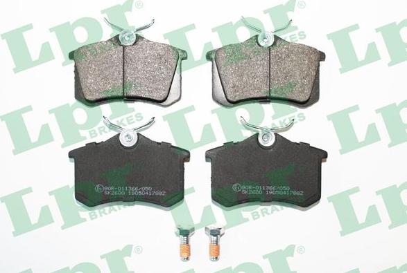 LPR 05P1788 - Sada brzdových destiček, kotoučová brzda parts5.com