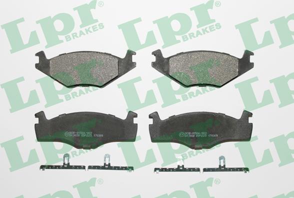 LPR 05P225 - Bremsbelagsatz, Scheibenbremse parts5.com