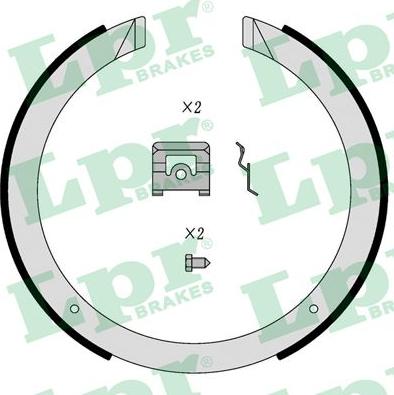 LPR 01098 - Juego de zapatas de frenos, freno de estacionamiento parts5.com