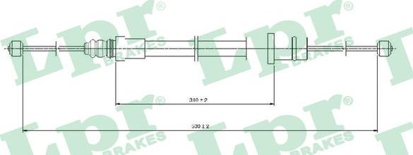 LPR C0994B - Cable, parking brake parts5.com