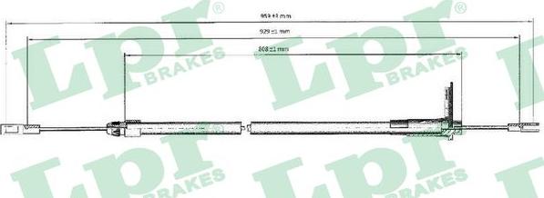 LPR C0440B - Tirette à câble, frein de stationnement parts5.com