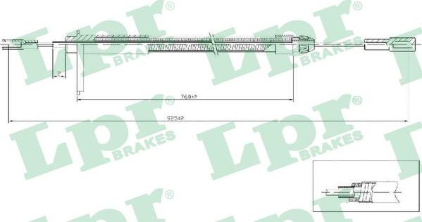 LPR C0441B - Tirette à câble, frein de stationnement parts5.com