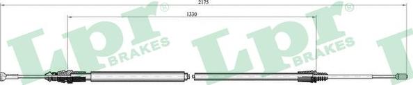 LPR C0642B - Cable, parking brake parts5.com