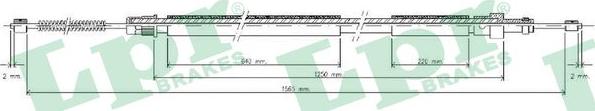 LPR C0617B - Tirette à câble, frein de stationnement parts5.com