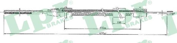 LPR C0631B - Cable, parking brake parts5.com