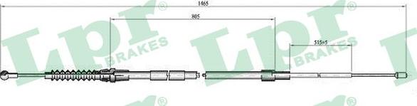 LPR C0064B - Cable de accionamiento, freno de estacionamiento parts5.com