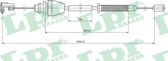 LPR C0148A - Gaz pedalı teli parts5.com