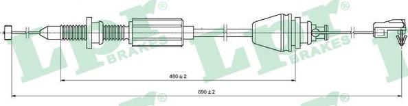 LPR C0147A - Gaz pedalı teli parts5.com