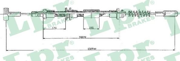 LPR C0160B - Cable, parking brake parts5.com