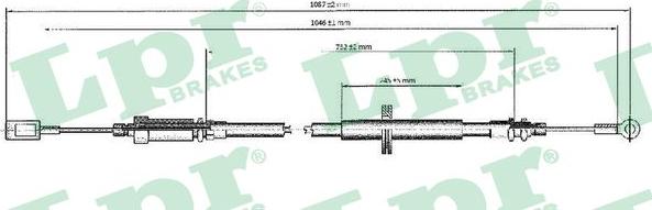 LPR C0173B - Cięgło, hamulec postojowy parts5.com