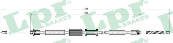 LPR C0343B - Cablu, frana de parcare parts5.com