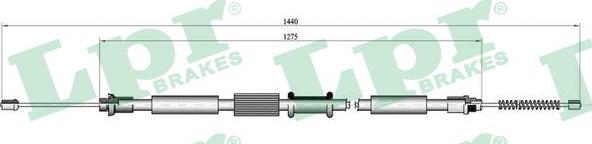 LPR C0342B - Cablu, frana de parcare parts5.com