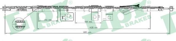 LPR C0309B - Cable de accionamiento, freno de estacionamiento parts5.com