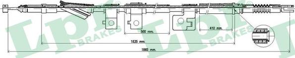 LPR C0310B - Cable de accionamiento, freno de estacionamiento parts5.com