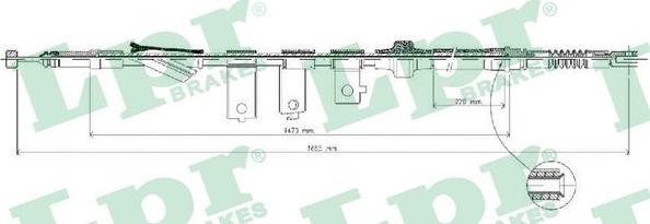 LPR C0311B - Cable de accionamiento, freno de estacionamiento parts5.com