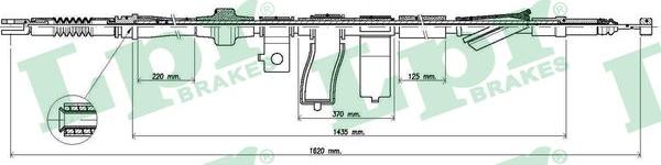 LPR C0313B - Жило, ръчна спирачка parts5.com