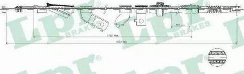 LPR C0312B - Cable de accionamiento, freno de estacionamiento parts5.com