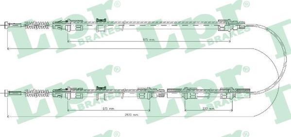 LPR C0298B - Cable, parking brake parts5.com