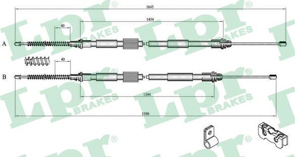 LPR C0259B - Cable de accionamiento, freno de estacionamiento parts5.com