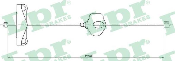 LPR C0261B - Cable, parking brake parts5.com