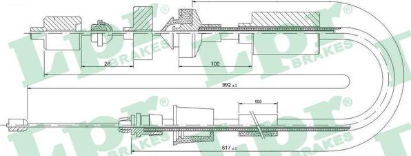 LPR C0202C - Tel halat, debriyaj kumandası parts5.com