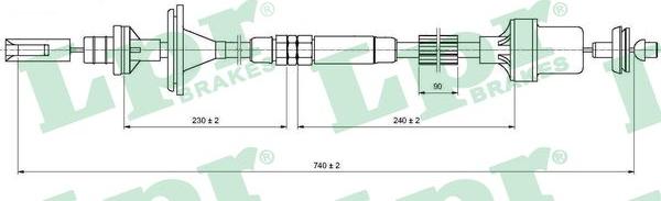 LPR C0213C - Cable de accionamiento, accionamiento del embrague parts5.com