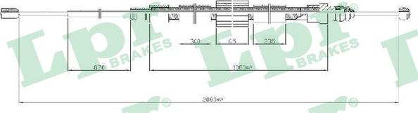 LPR C0716B - Čelično uže, parkirna kočnica parts5.com