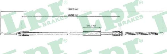 LPR C0720B - Tirette à câble, frein de stationnement parts5.com