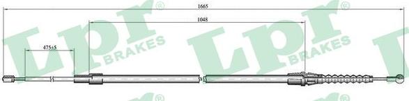 LPR C1444B - Seilzug, Feststellbremse parts5.com