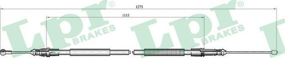 LPR C1075B - Ντίζα, φρένο ακινητοποίησης parts5.com