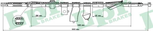 LPR C1298B - Жило, ръчна спирачка parts5.com