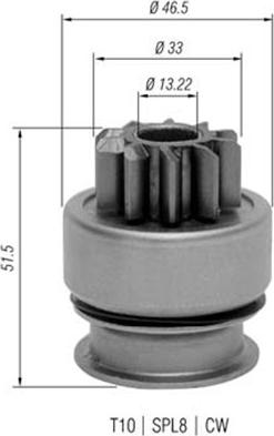 Magneti Marelli 940113020348 - Pinion electromotor parts5.com