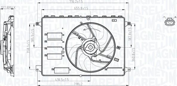 Magneti Marelli 069422761010 - Ventilátor chladenia motora parts5.com