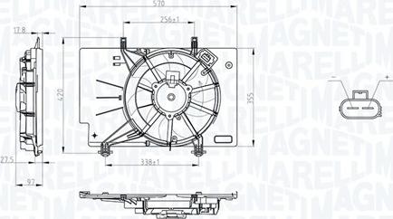 Magneti Marelli 069422734010 - Ventilador, refrigeración del motor parts5.com