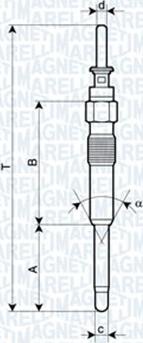 Magneti Marelli 062900023304 - Bujía de precalentamiento parts5.com