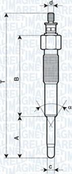 Magneti Marelli 062900041304 - Bujía de precalentamiento parts5.com